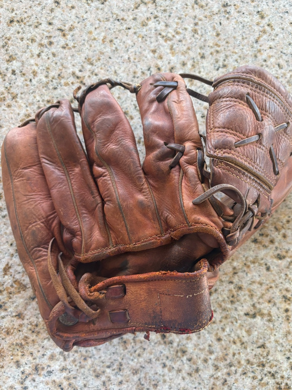 Vintage Spalding Brown Leather Men's Baseball Glove Professional Model 1950-60’s